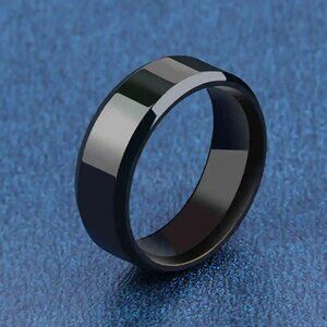 Titanium Men Quality Stylish Formal Black Ring